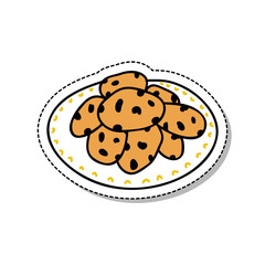 cookies doodle icon, vector illustration