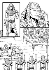 The Pharaoh and His Banquet Drawing
