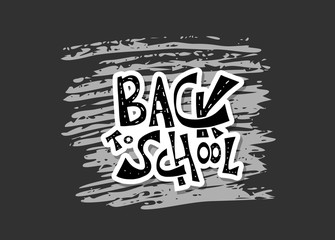 Back to school text for banner. Vector illustration.
