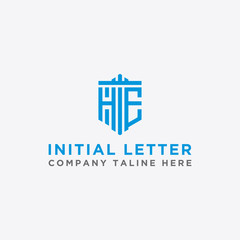 Obraz premium Inspiring company logo designs from the initial letters HE logo icon. -Vectors