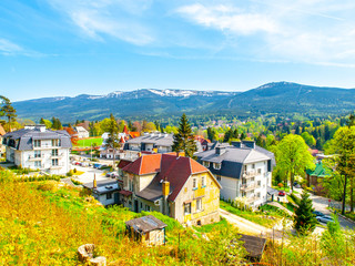 Szklarska Poreba and Giant Mountains on background, Poland © pyty