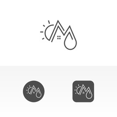 Smart building logo design. Vector image.