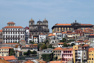 Fototapeta na wymiar View across the rooftops of Porto, Portugal