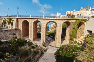 Obraz premium Beautiful scenery of Polignano a Mare, town in the province of Bari, Puglia.