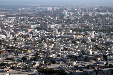 Fototapeta premium View across low-level urban development in Dubai, UAE