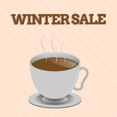 Word writing text Winter Sale. Business concept for Discounts offered at the end of year Holiday sales lower prices.