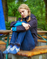 Thoughtful, young woman