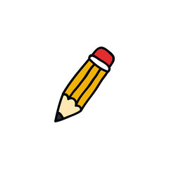 pencil doodle icon, vector illustration