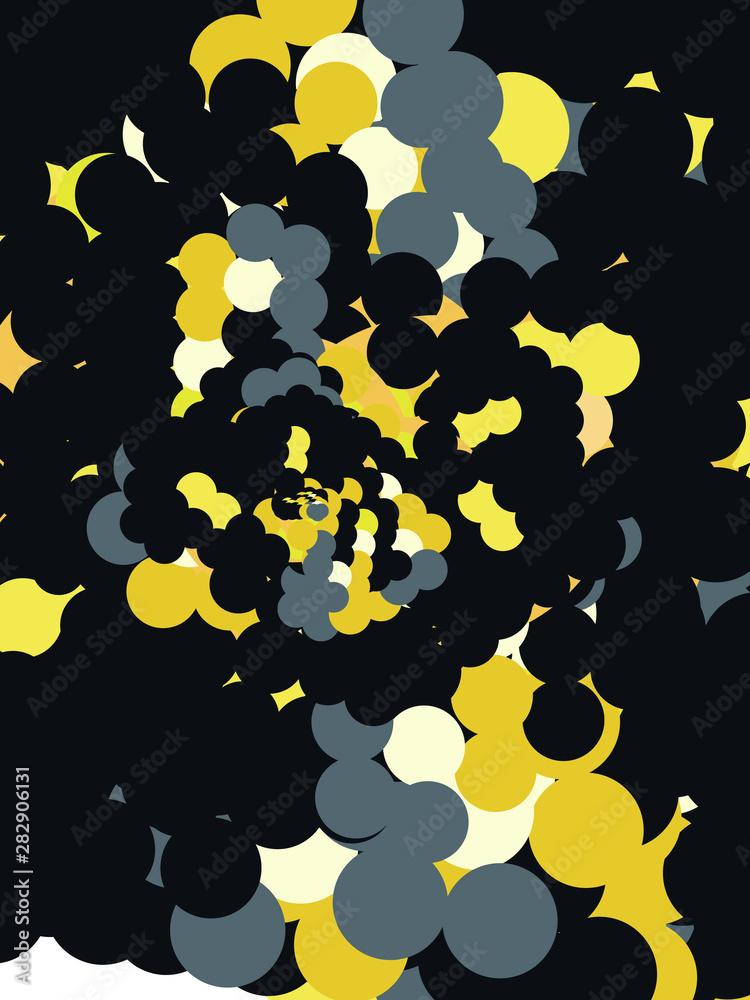 Poster abstract vector background. color geometric composition of regular overlapping circular shapes