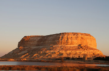 Adrere Amellal (White Mountain) at dusk in Siwa, Egypt on Saturday 13 November 2010