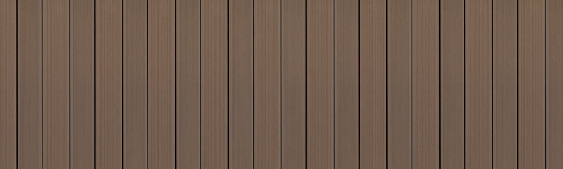 Fototapeta Top view of WPC in dark oak color. WPC: Wood-Plastic Composites are wood fiber and thermoplastic such as PE, PP, PVC, or PLA. A WPC decking are stylish and enrich the outdoor living obraz