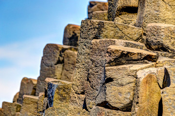 Fototapeta premium Close up details of Giant's Causeway Rock Formations