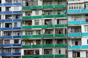 Fototapeta premium Communist-era apartment blocks in Batumi, Georgia