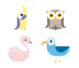 Bird. Isolated vector element. Logo, sign.