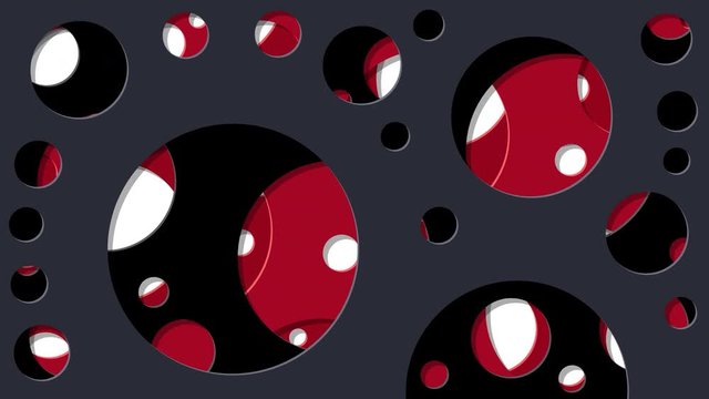Abstract Generative Art color distributed circles holes background video