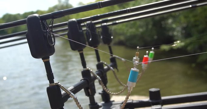 Slow motion, carp fishing, bite swinger signaling device