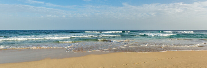 Panorama of ocean and beach
