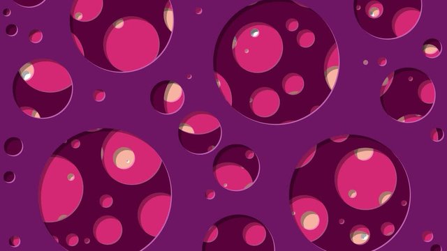 Abstract Generative Art color distributed circles holes background video