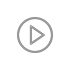 vector play button icon - media symbol