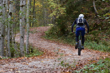 Obraz premium Mountainbiken