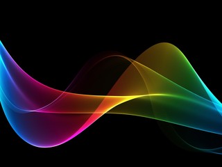 Abstract rainbow light wave futuristic background