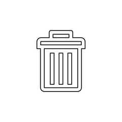 trashcan icon, vector trash bin - basket