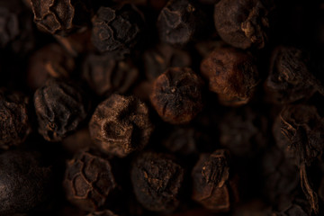 black pepper close-up top view