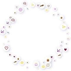 Social media marketing, Communication concept.