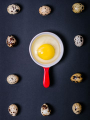 Egg on frying pan