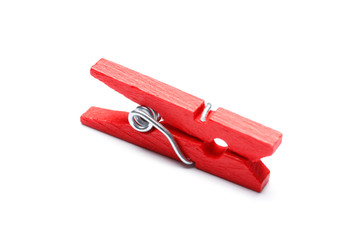 Clothespin isolated on white background