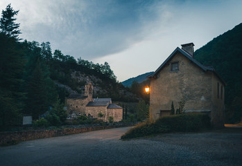 Salau south of France village in the evening