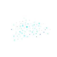 Blue, cyan, turquoise glitter stars confetti