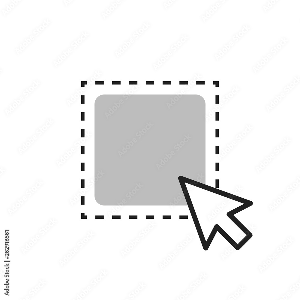 Wall mural click vector icon, cursor symbol. modern, simple flat vector illustration for web site or mobile app