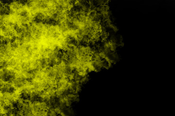 abstract colored dust explosion on a black background.abstract powder splatted background.