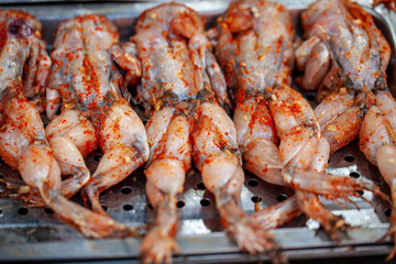 raw frog legs for barbecue