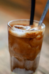 traditional vietnamese egg coffee in a cup,