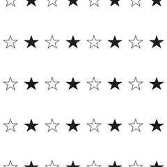 Seamless texture of a Stars. Vector flat illustration on a white background.