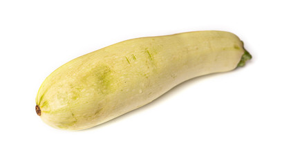 Vegetable, a squash or zucchini isolated on white background. The concept of agriculture, healthy lifestyle, healthy eating and diet.
