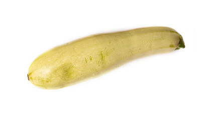 Vegetable, a squash or zucchini isolated on white background. The concept of agriculture, healthy lifestyle, healthy eating and diet.