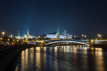 moscow kremlin at night