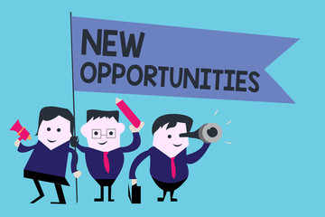 Conceptual hand writing showing New Opportunities. Business photo text A situation that makes it possible to do something.