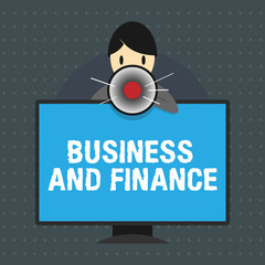 Text sign showing Business And Finance. Conceptual photo Management of Asset Money and Fund of a company.