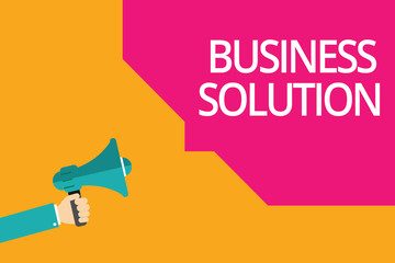 Conceptual hand writing showing Business Solution. Business photo text Services that include strategic planning and evaluation.