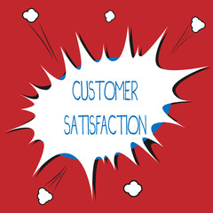 Writing note showing Customer Satisfaction. Business photo showcasing Exceed Consumer Expectation Satisfied over services.