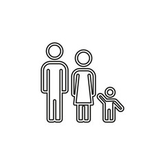 family icon people silhouette, father mother child