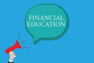 Conceptual hand writing showing Financial Education. Business photo text Understanding Monetary areas like Finance and Investing.