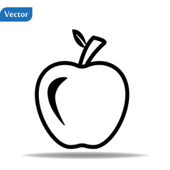 Apple vector icon. Apple fruit illustration icon. Web design vector logo. Apple isolated on background