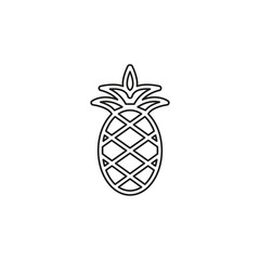 vector pineapple icon, tropical fruit, healthy