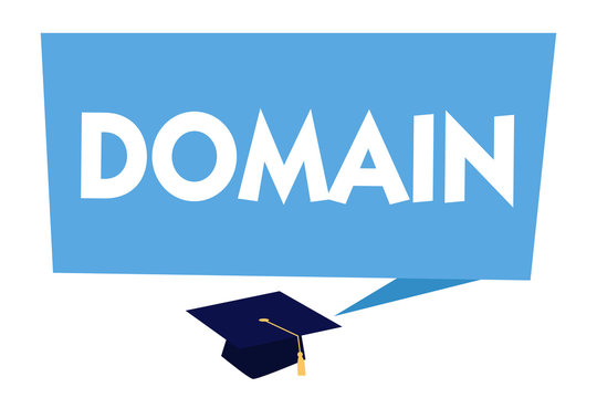 Text sign showing Domain. Conceptual photo distinct subset of Internet with addresses sharing common suffix.