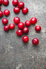 The red cherry plums fruit.